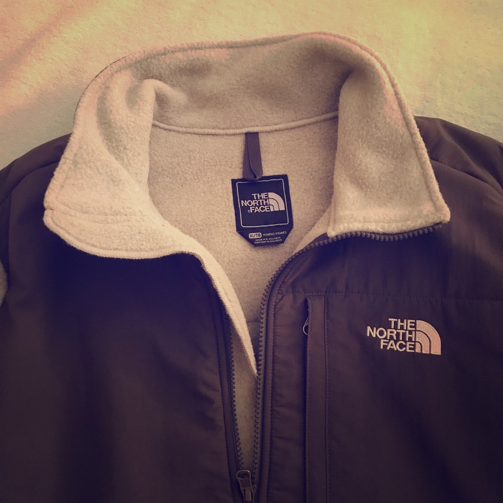 North Face grey fleece jacket
